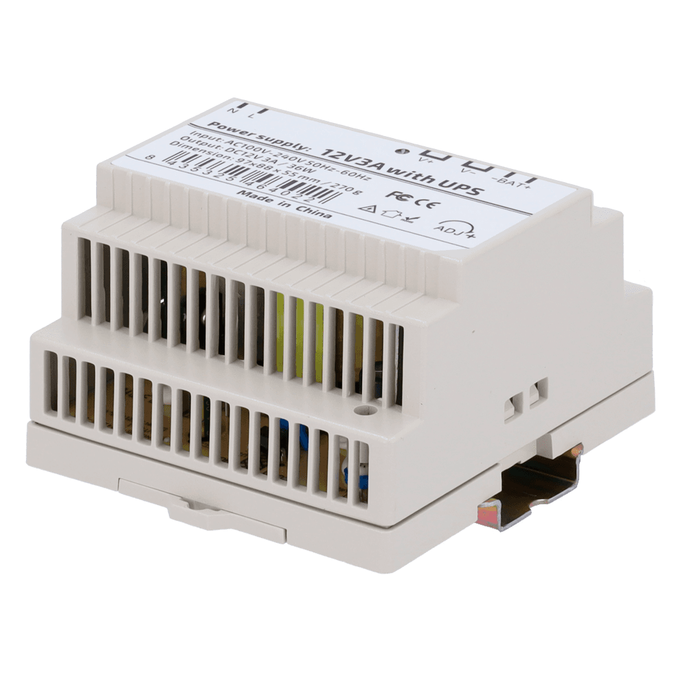 DC12V3A-DIN-UPS-P